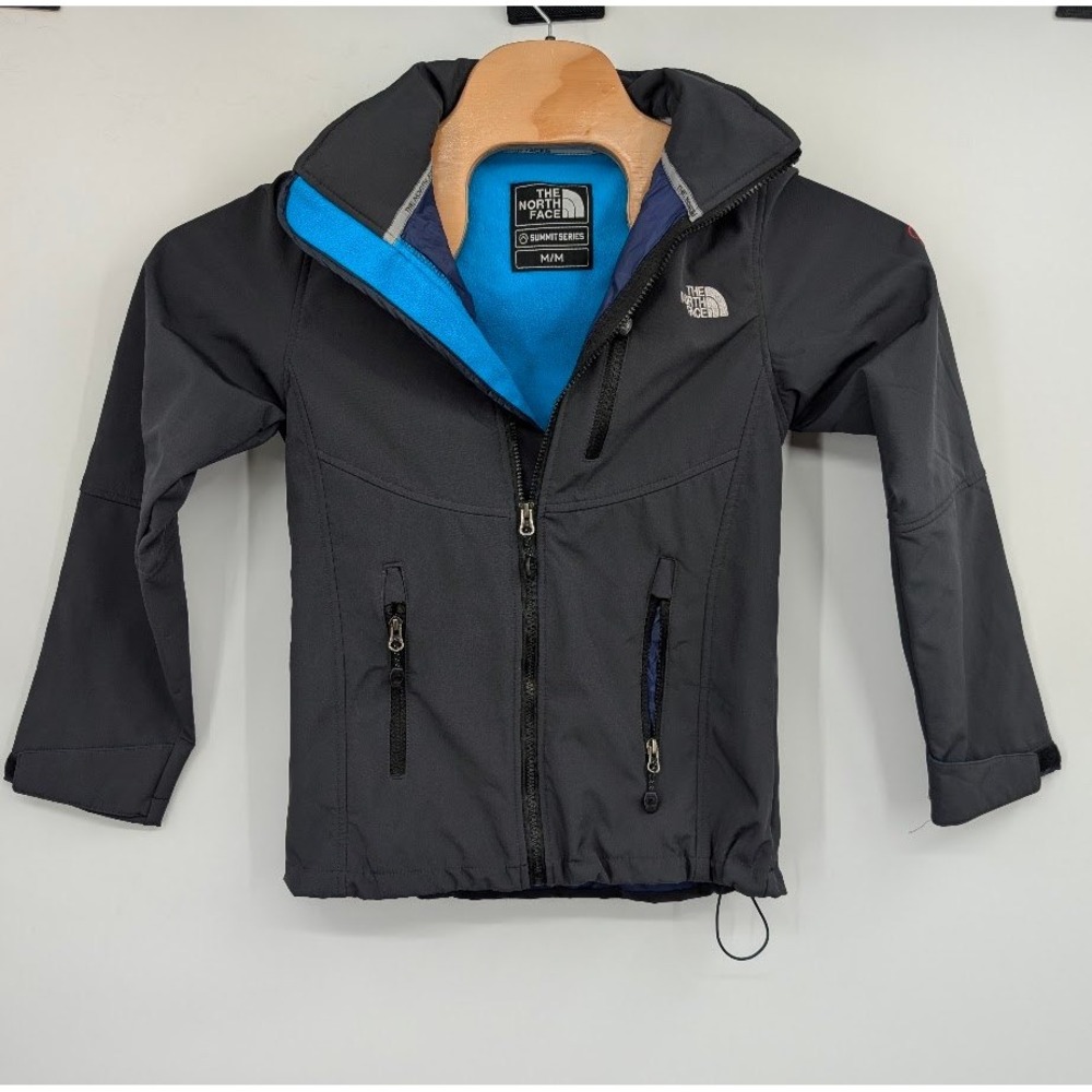 The North Face Summit Series Softshell Jacket womens Medium Gray Blue Fleece